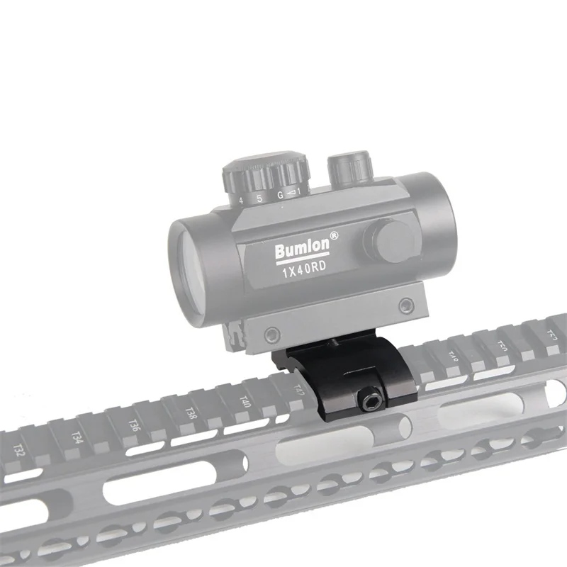 45 Degree Offset Picatinny Rail Mount Adapter 20mm Low Profile 3 Slots for Scope Sight Flashlight (5)