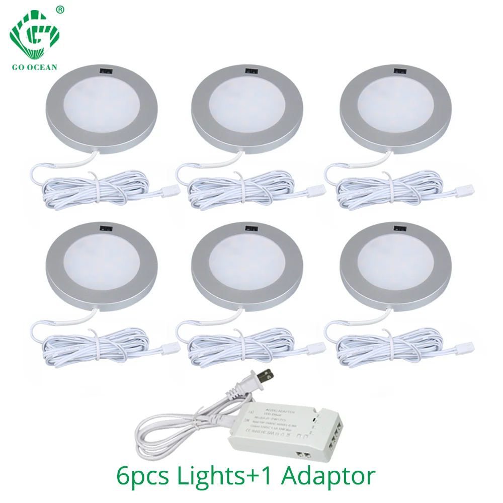  3W Under Cabinet Light Motion Sensor IR Silver Round LED Puck Lamps Kitchen Counter Bookshelf Soft  - 32897248129