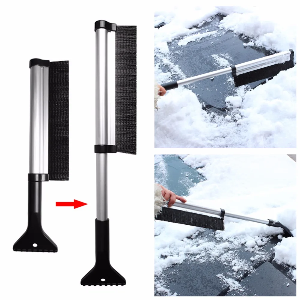 1PC Extendable Telescoping Car Ice Scraper Shovel Snow Brush Outdoor