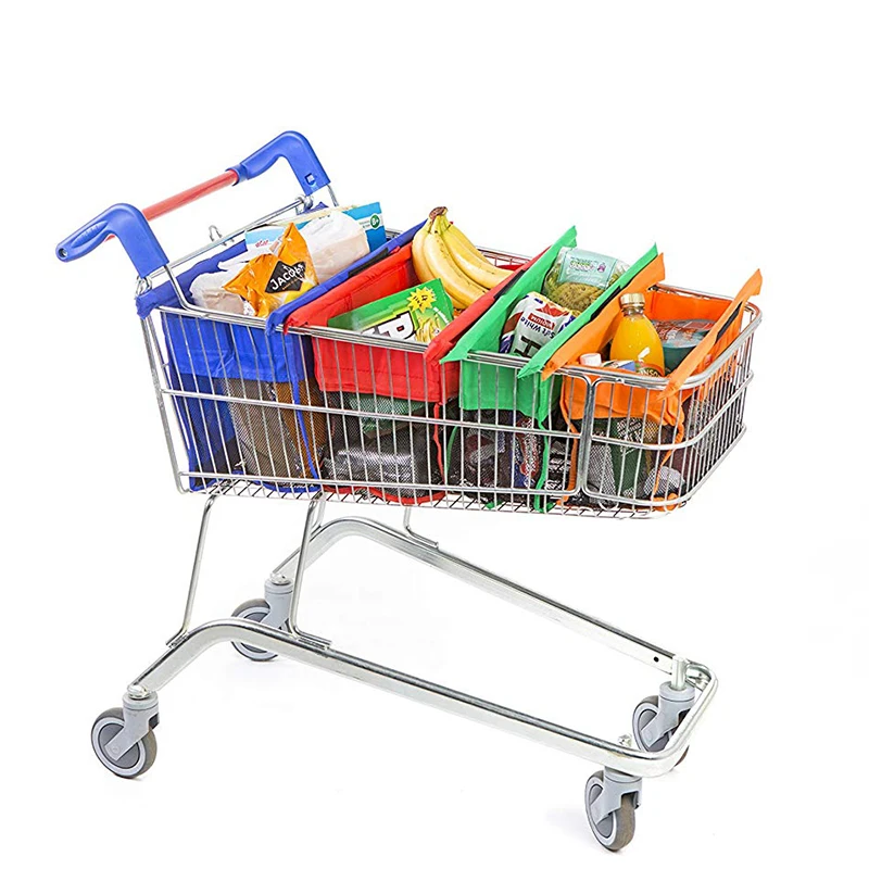 

Trolley Bags Reusable Eco Shopping Bags Sized for Smaller Grocery Carts Supermarket Shopping Bag Torba Na Zakupy Foldable Bolsas