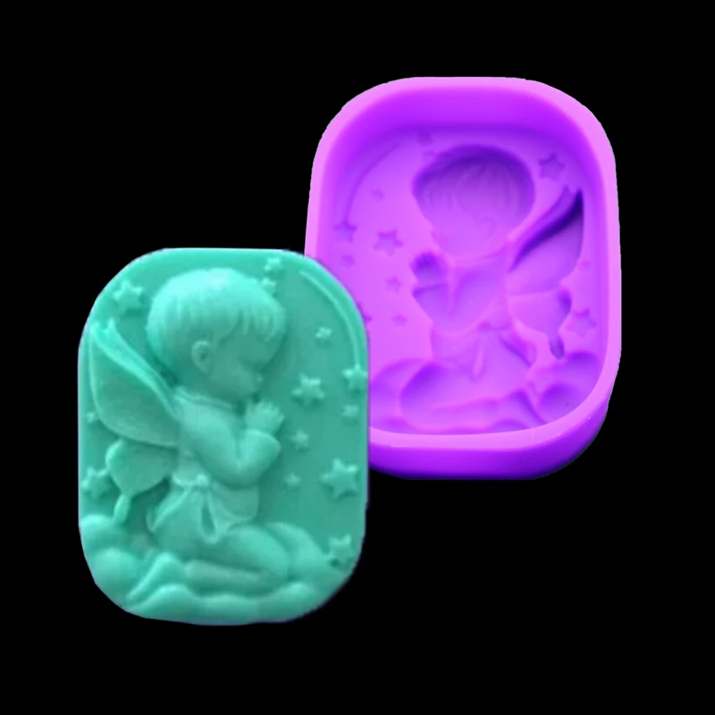 Натуральная мыльная силиконовая форма для ручной работы Angel Boy, инструмент для формования одной полости, кухонный инструмент для приготовле... Натуральная мыльная силиконовая форма для ручной работы Angel Boy, инструмент для формования одной полости, кухонный инструмент для приготовле...