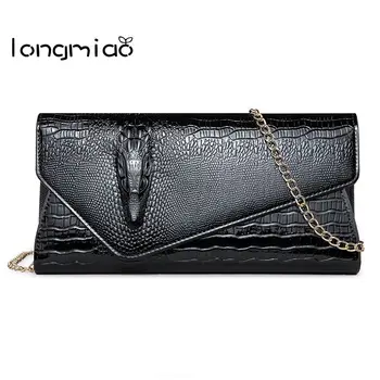 

longmiao Crocodile Pattern Women Messenger Bags Soft PU Leather Handbags Crossbody Bag for Women Clutches Bolsas Femininas