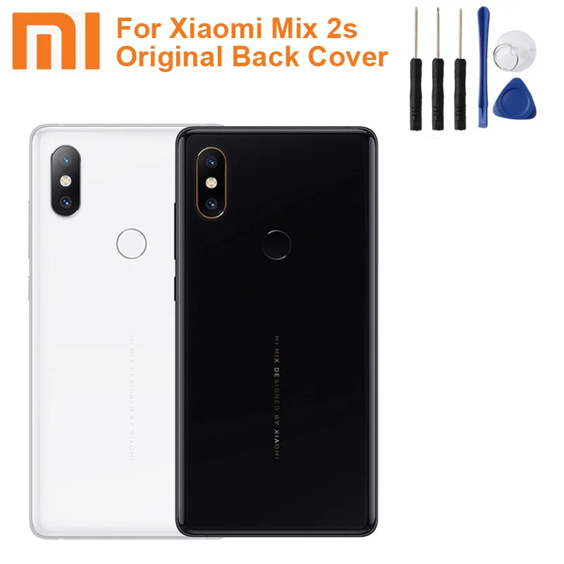 Xiao Mi Xiaomi Оригинальный чехол со стеклянной батареей для MIX 2s MIX2s задняя крышка +