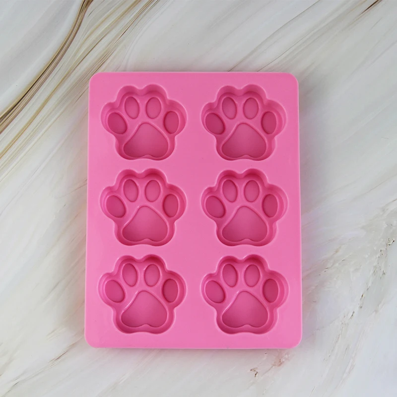 

6 Even Cat Claws Silicone Cake Mold 6 Even Puppy Footprints Handmade Soap Mold High Temperature Cake Mold DIY Mold