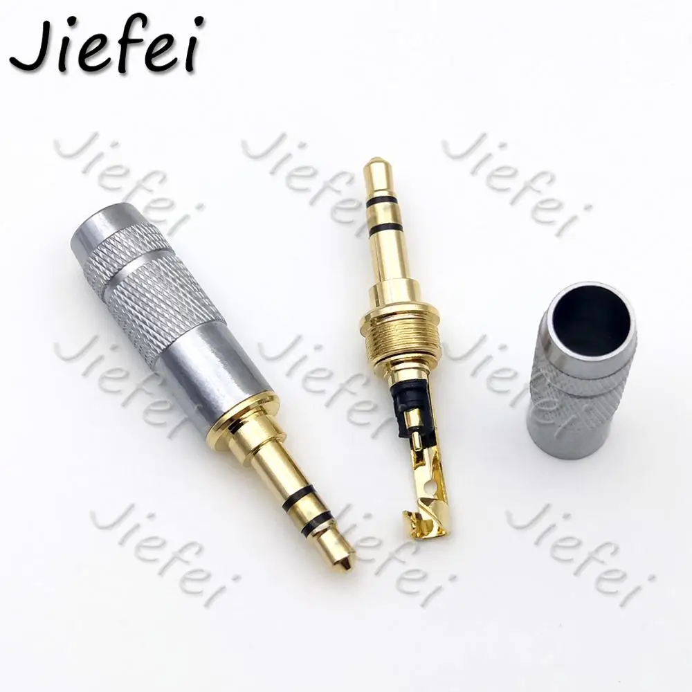 20Pair 1 8 3 5mm 3 pole male stereo plug female jack repair headphone adapter Audio TRS connector black