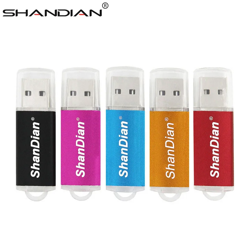 SHANDIAN 100 Real Capacity Metal USB Flash Drive Memory Stick USB 2.0