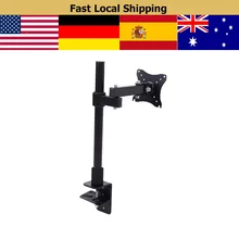 Arm Fully Adjustable Mount Desk Stand Single Monitor Mount Bracket For LCD Screen upto 27 Full Motion Single LCD Screen Holder full motion wall mount ergonomic sit stand workstation ps stand swivel monitor holder keyboad holder w803