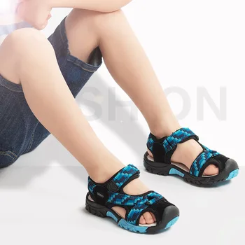 

UOVO 2020 Brand Summer Beach Sandals Kids Sandals boys Leather Summer Shoes Casual Sport Sandals For Little Boys Size 26#-35#