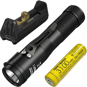

NITECORE Concept 1 180 0Lumen CREE XHP35 LED C1 Flashlight with IMR 3100mAh 10A 18650 Rechargeable Battery F1 Charger Power Bank