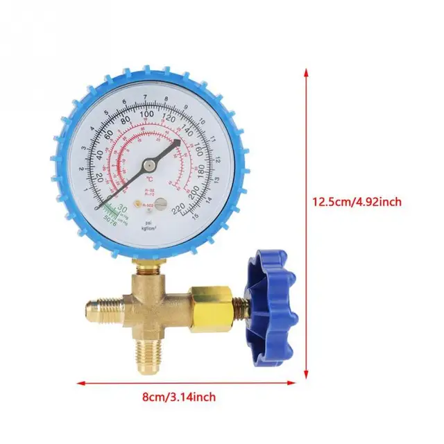 Air Conditioning Manometer Refrigerant Recharge Pressure Gauge Manometer Fit for R410A R22 R134A R404A