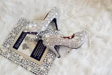Handmade Lady Bridal Shoes Wedding Dress Shoes Diamond font b Woman b font Spring Evening Prom