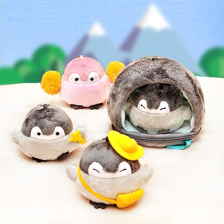 

NEW KAWAII 9CM Penguins Plush doll animal stuffed toy Penguins coin purse Surprise Popular Fun Animals Novelty Gag Toys For Kid