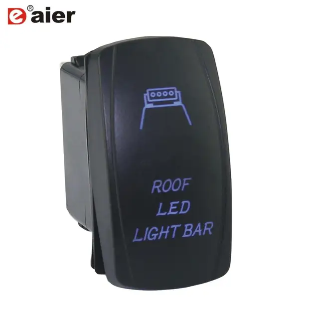 1PC 12V 24V UTV Car Boat Rocker Toggle Switch 20A Waterproof Lighted Switches 5 Pin ON Off For Marine ATV RZR RV Auto Truck DR-A11L25ABL-LJ72