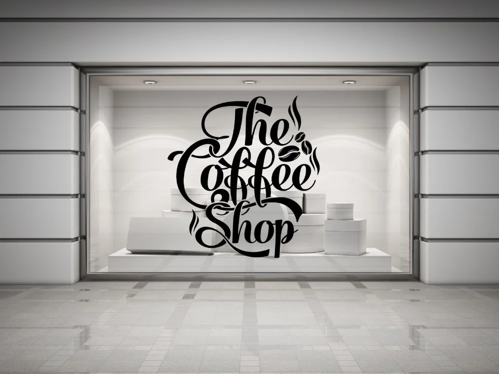 DCTAL Coffee Shop Quote Vinyl Wall Decal Lettering Logo Mural Art Window Glass Sticker In Stickers From Home Garden DCTAL Coffee Shop Quote Vinyl Wall Decal Lettering Logo Mural Art Window Glass Sticker In Stickers From Home Garden