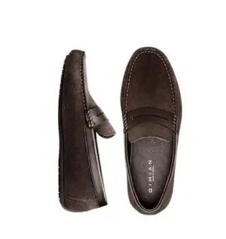 Xiaomi/модные повседневные мужские замшевые мокасины; удобные и дышащие замшевые кожаные туфли - Цвет: Brown 43