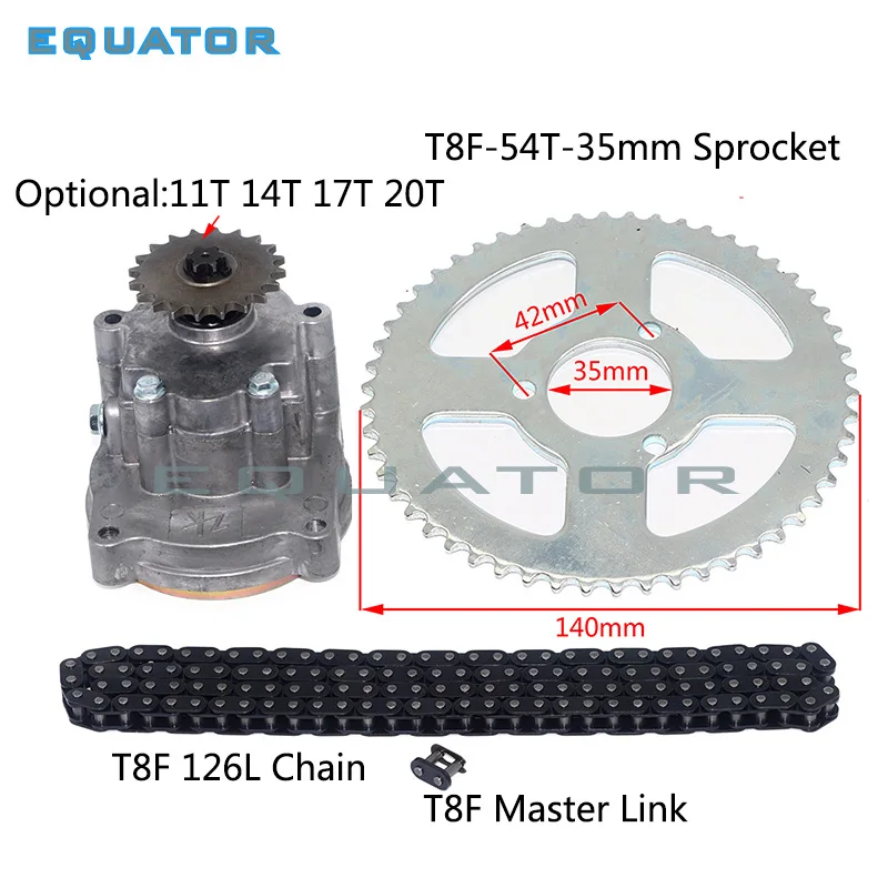 T8F барабан сцепления коробка передач Звездочка с цепью для 33cc 43cc 49cc Ty Rod II Go Kart мини мото байк скутер Xtreme ATV багги