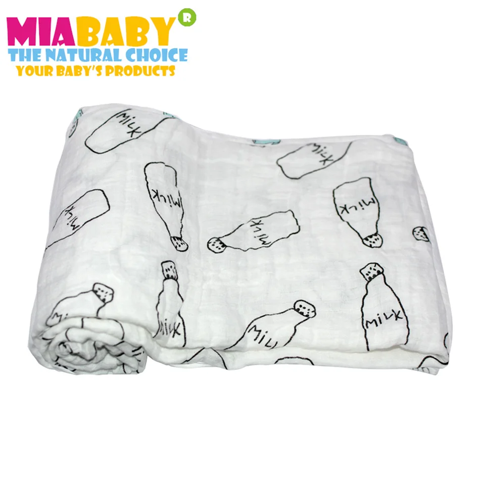 Miababy (9 шт./лот) 100% хлопок муслиновое детское пеленание супер мягкое вашего