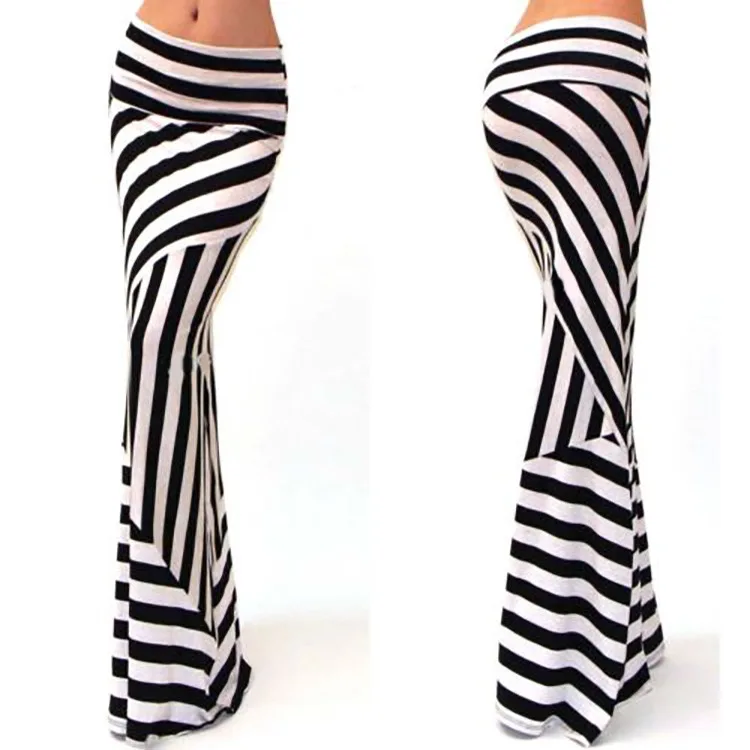S-3XL Spring Elastic High-waist Long Pencil Skirt For Women 2019 Printed Pencil Maxi Skirt Faldas Largas Mujer Para Fiesta