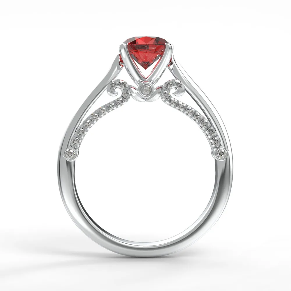 Classic Engagement Ring Claws Design AAA Cubic Zircon Female Women Wedding Band CZ Silver Color Rings Jewelry | Украшения и