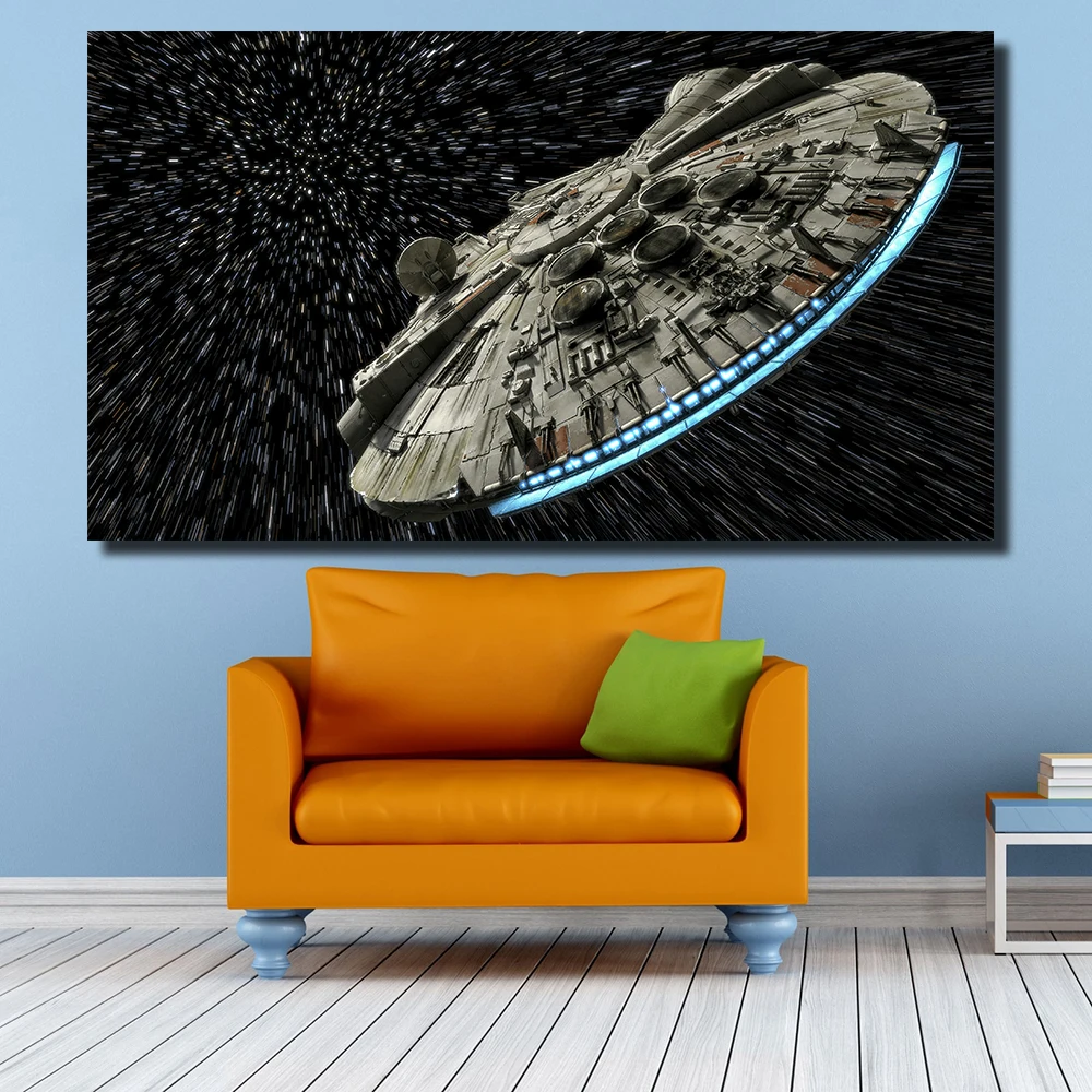 Billig QKART Dekorative Bilder Star Wars Ölgemälde für Wohnzimmer Schlafzimmer Leinwand Druckt Wand dekor