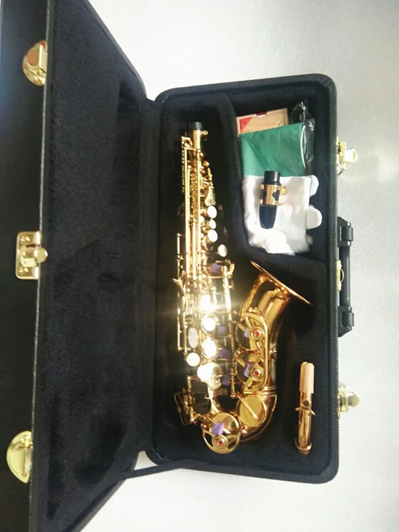 

Saxophone Soprano instrument SELMER LOGO children adult dual-purpose saxophone Drop B modulation Small bend High pitched Sax