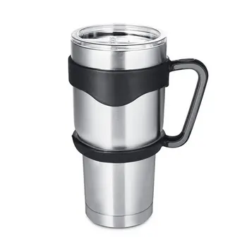 

Portable Stainless Steel 30oz Cup with Lid and Handle Water Bottle Tumbler Rambler Cup Hand Holder Fit Travel Drinkware