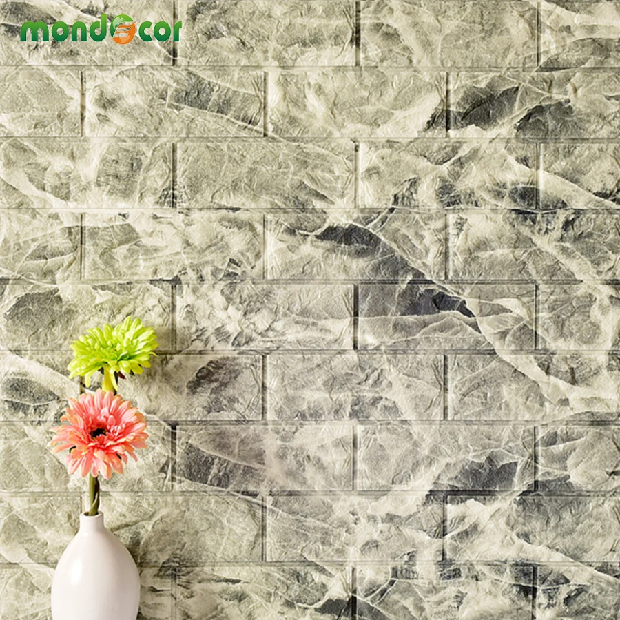 

Waterproof Living Room Decor TV Background 3D Brick Wallpaper Sticker Bedroom Wall Panel Home Wall Decal Self adhesive Wallpaper
