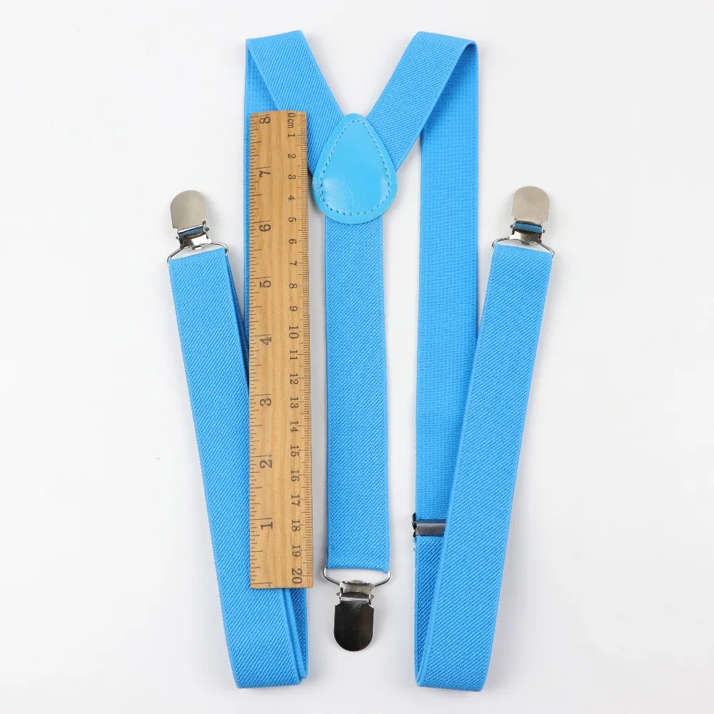 Nylon Belts Solid Color Man's Belt Men Women Suspenders Polyester Y-Back Braces Adjustable Elastic