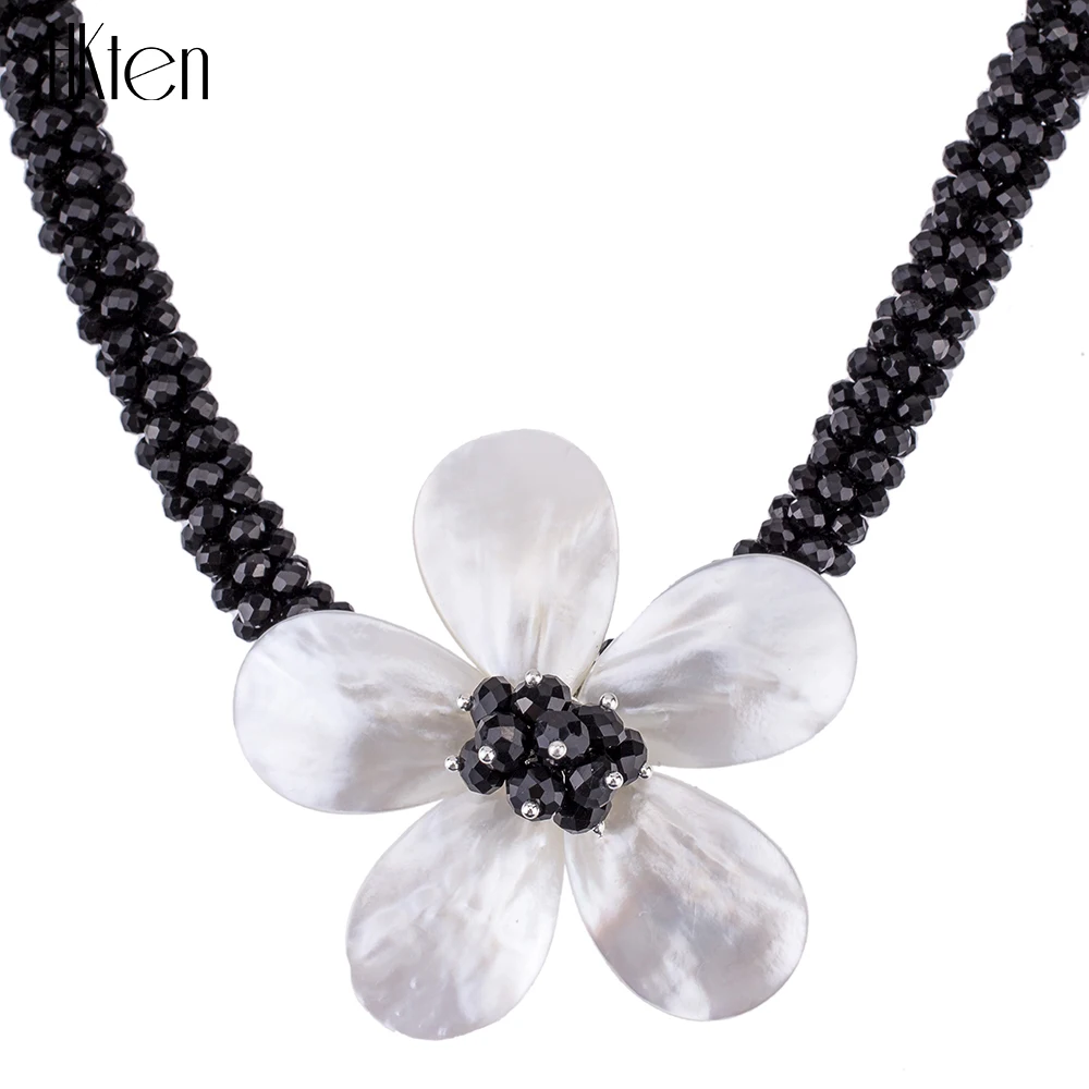 Najtaniej FNC1501306 najwyższej jakości naszyjnik moda kobieta naszyjnik zestawy unikalny koraliki powłoki unikalny kwiat projekt biżuteria ślubna