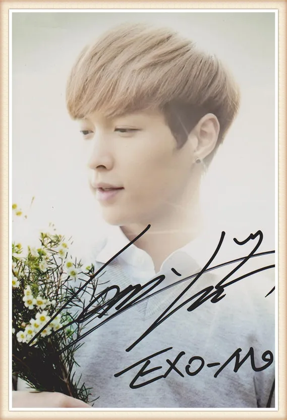 Exo M Lay Zhang Yixing Autographed Authentic Signed With Pen Photo Picture 4 6 Collection Gifts Freeshipping 03 16 27 Autographed Pictures Autographed Photospen Photo Aliexpress