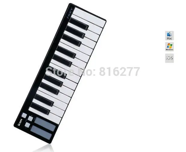 ICON iKey 25 клавишная Портативная USB MIDI клавиатура/MIDI контроллер профессиональный