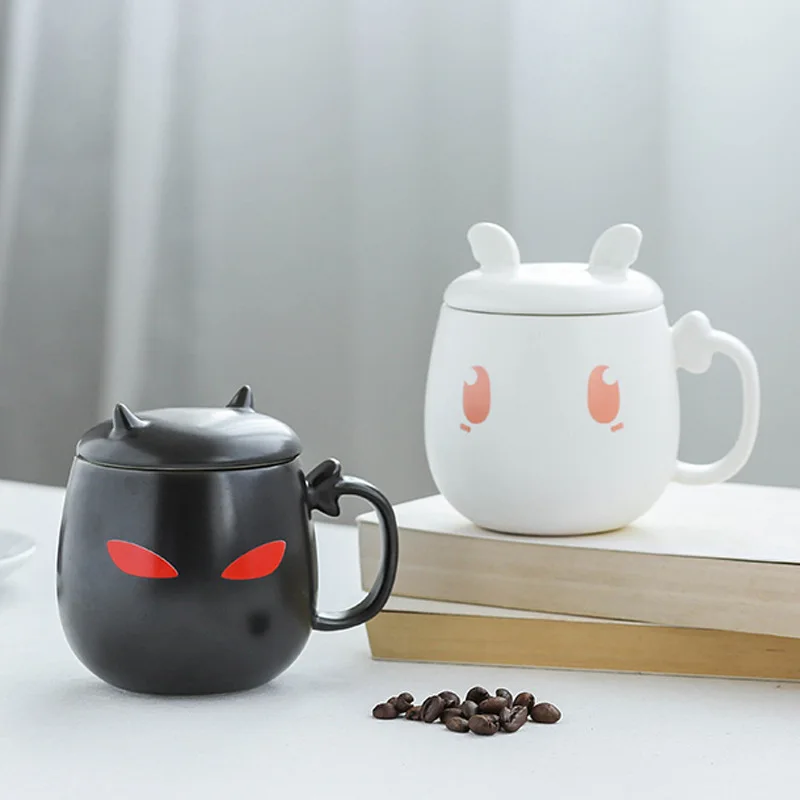Креативные милые кружки дьявола и ангела, кофейная кружка, креативная чашка для кофе, молока, чая, керамические кофейные фарфоровые чашки для чая, подарок