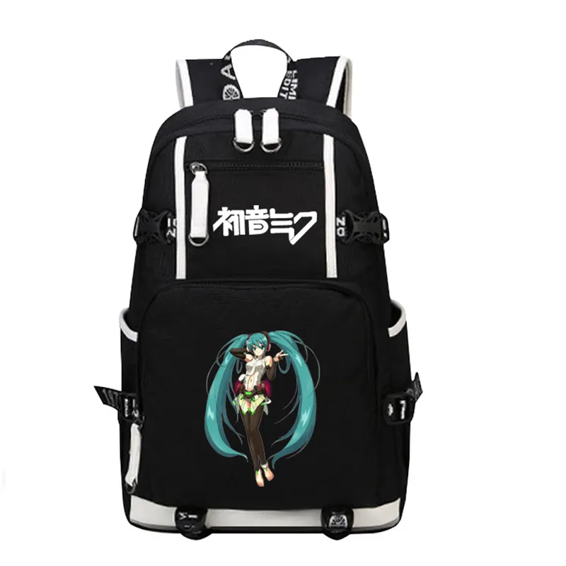 Рюкзак с принтом VOCALOID Hatsune Miku, Большой Вместительный рюкзак для путешествий, Kawaii, женские школьные сумки, холщовый рюкзак для ноутбука rugzak