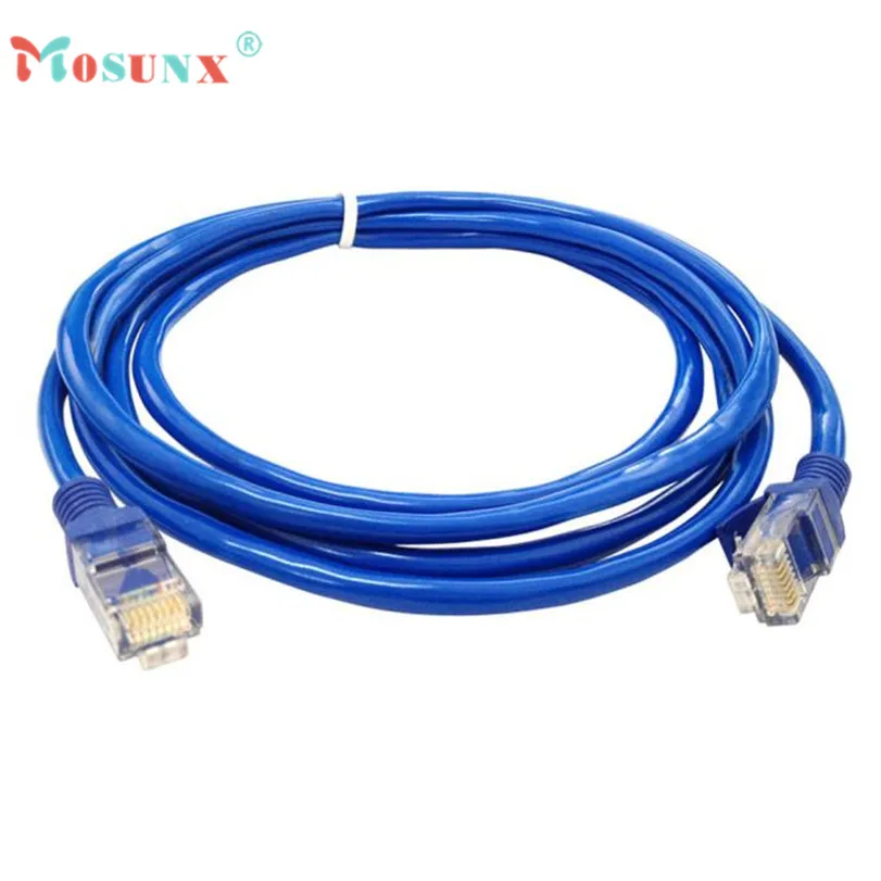 MOSUNX синий Ethernet кабель Интернет LAN CAT5e сетевой для компьютерного модемного