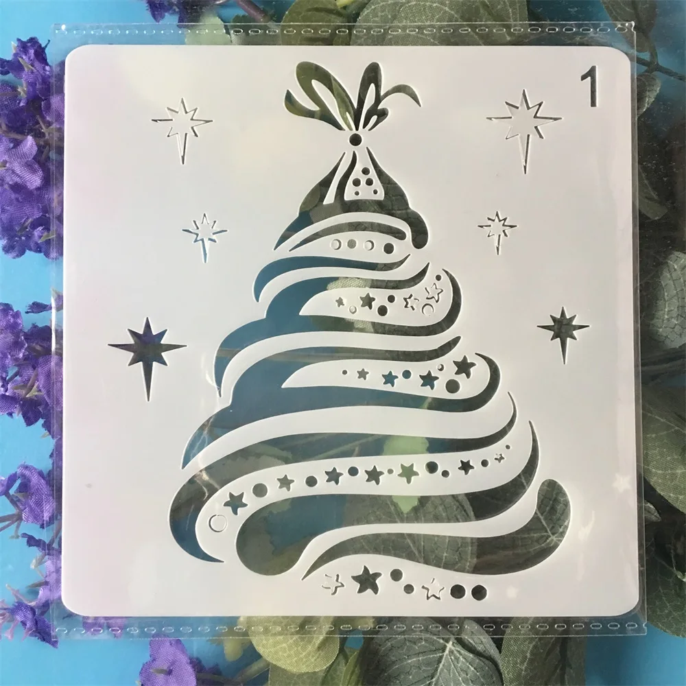 

13cm Christmas Pine Tree DIY Layering Stencils Wall Painting Scrapbook Coloring Embossing Album Decorative Paper Template