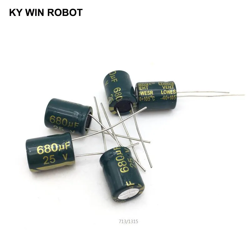 10 pcs Aluminum electrolytic capacitor 680 uF 25 V 10 * 13 mm frekuensi tinggi Radial Electrolytic kapasitor electrolytic capacitor aluminum capacitor aluminum electrolytic capacitor