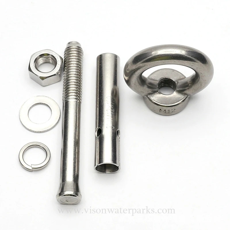 Water park pool 304 stainless steel Lane line hook retainer embedded parts Directly fixed 304stainless (3)
