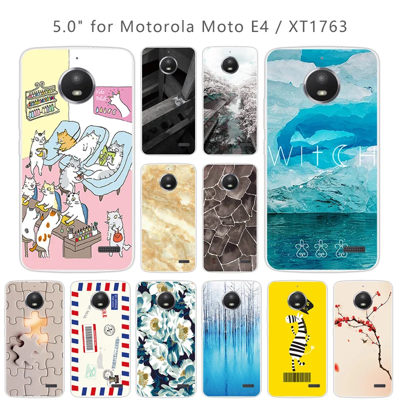 Для Motorola Moto E4 Мягкий силиконовый чехол для телефона квадратный XT1766 XT1763 мягкий TPU 5