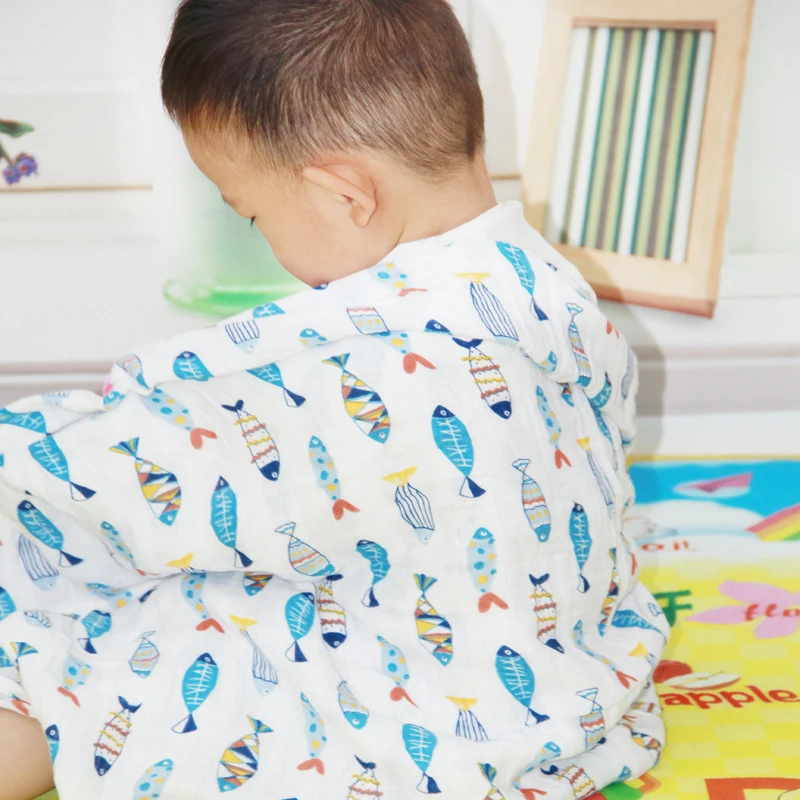 

1Pc Muslin 100% Cotton Baby Swaddles Soft Newborn Blankets Bath sleepsack Stroller cover Play Mat Drop Ship