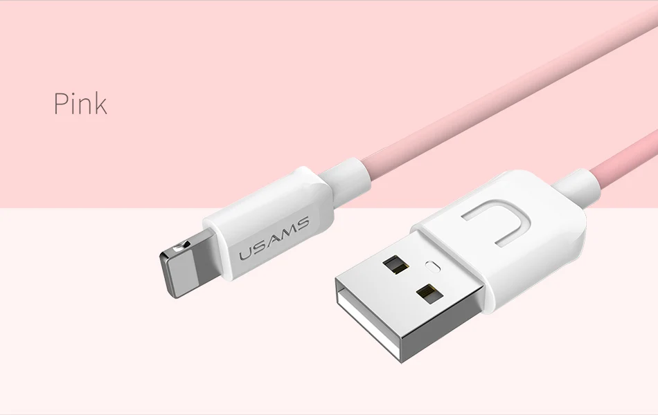 USB кабель для iPhone 7 кабель, USAMS 2A Быстрая зарядка для iPhone X 8 7 6 6s plus 5 S 5 SE Дата кабели зарядное устройство для светового кабеля