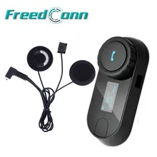 Latest FreedConn Brand Bluetooth Intephone Motorcycle Helmet Intercom Headset LCD Screen with FM Radio TCOM-SC Soft Earpiece