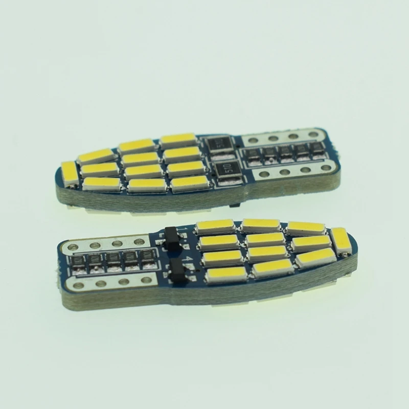100x voiture светодиодный Идеальный светодиодный T10 W5W светодиодный белый 24 SMD CANBUS 4014 AC/DC 12 V автомобиль прозрачная лампа освещения Универсальный