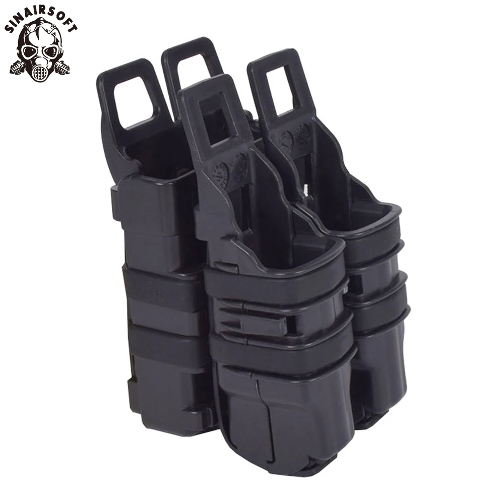 

SINAIRSOFT Fast Mag Pistol 2 + 1 MAG "two Small Pouch and one 5.56 Mag pouch" M4 Tactical magazine pouch black Bags