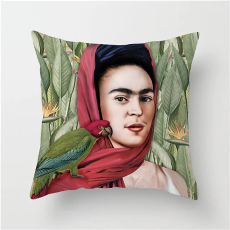 Oil Painting Image Cushion Cover 45x45cm Printed Zara*Women Polyester Throw Pillow Covers Cushions Home Decor Decorative Pillows