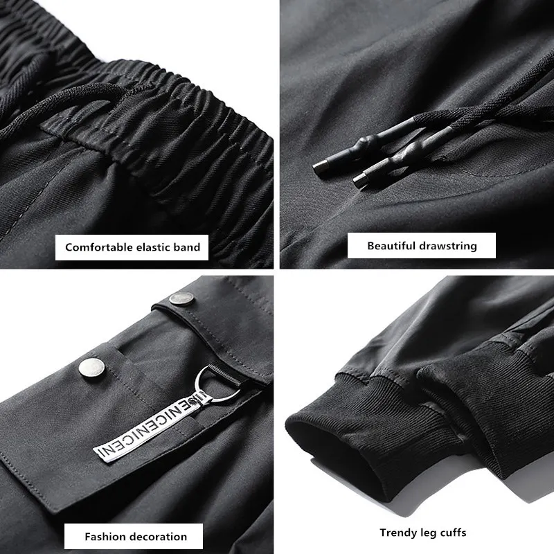 الهيب هوب الرجال pantalones هومبر kpop عارضة البضائع السراويل نحيل sweatpants ركض موديس الشارع الشهير السراويل المتناثرة السراويل الترنك