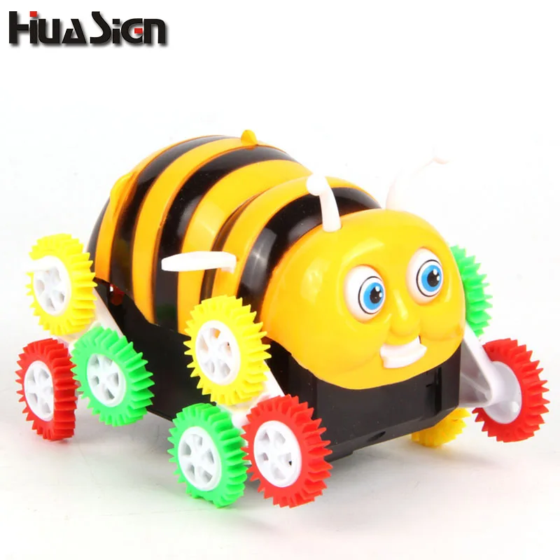 High Quality Kids Cute Funny Gifts Electric Colorful Cartoon 9 wheels Bee 360 Degree Tumbling Car Toy |