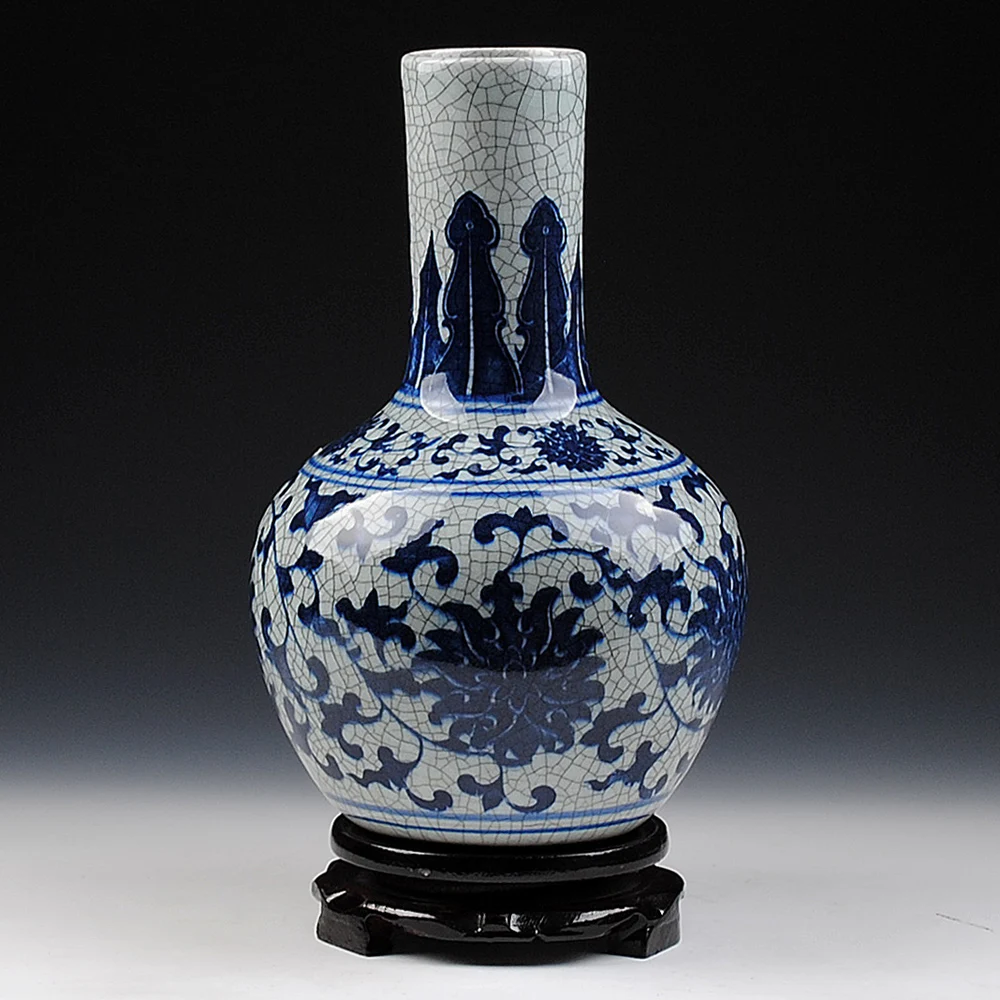 

Jingdezhen ceramics antique porcelain kiln vase vase Chinese handicrafts Home Furnishing cracking