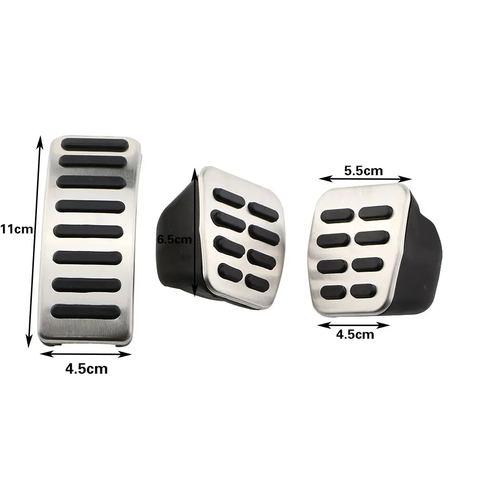 Jameo Auto font b Car b font Fuel Brake Clutch Pedals Pedal Cover for Volkswagen VW