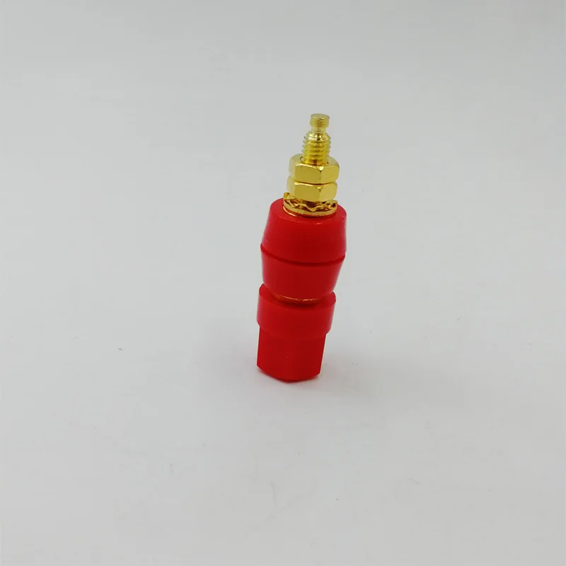 

Gold Plated Copper adaptor 1PCS Large Current Amplifier Audio Terminal 4mm Banana Socket Brass Binding Post Connector