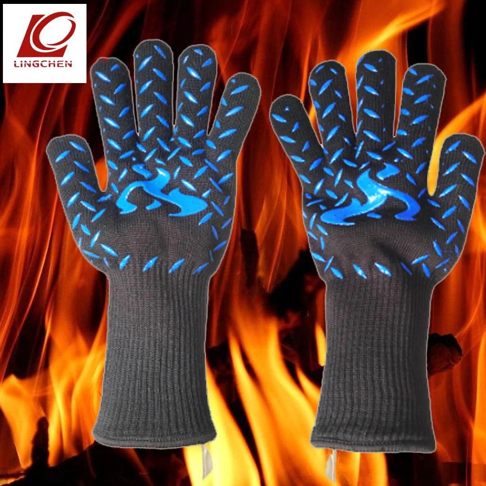 Buy 13Inch High Quality Grilling Gloves Thickness Heat